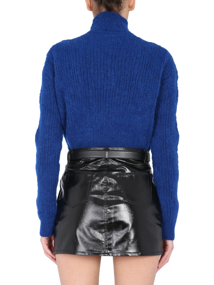 SAINT LAURENT Women's Ribbed Turtleneck Sweater