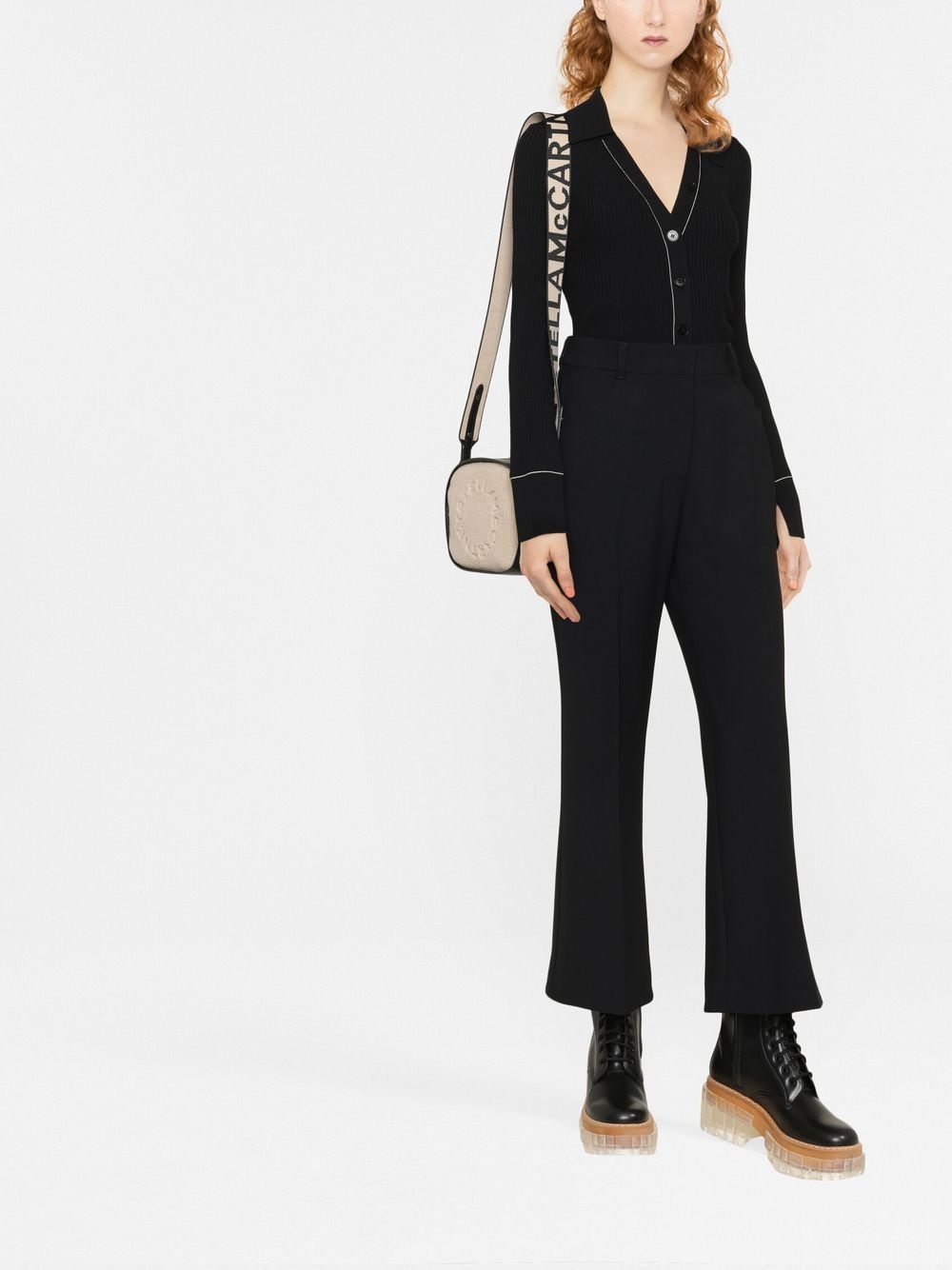 STELLA MCCARTNEY Sophisticated Women's Polyester Wool Trousers