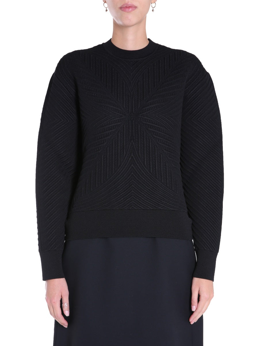 ALEXANDER MCQUEEN Wide Sleeve Crew Neck Sweater