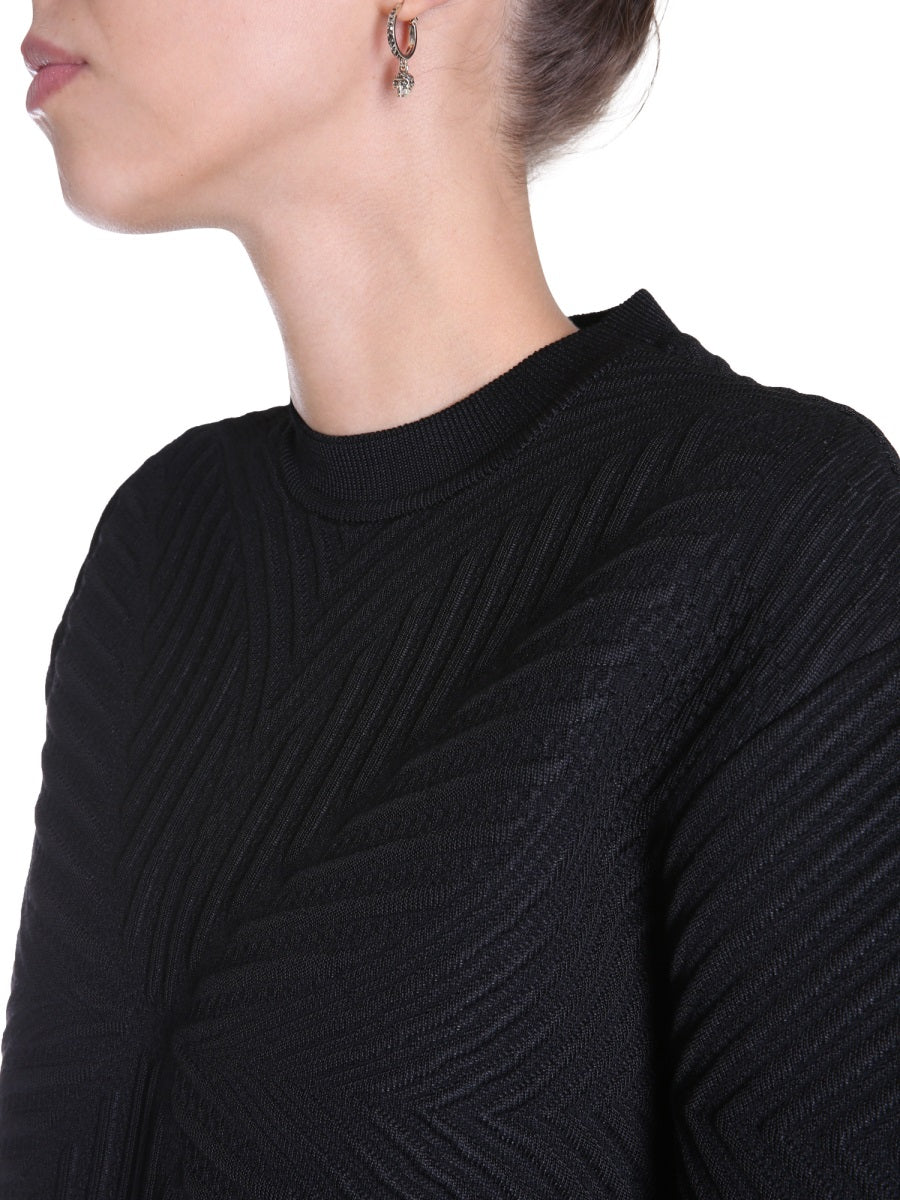 ALEXANDER MCQUEEN Wide Sleeve Crew Neck Sweater