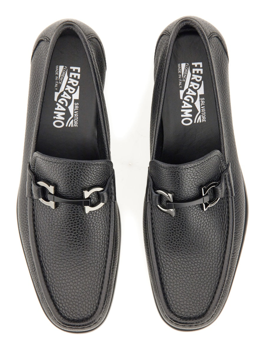 Ferragamo Ornament Gancini Hook Moccasins for Men