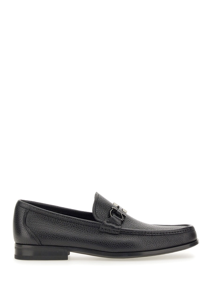 Ferragamo Ornament Gancini Hook Moccasins for Men
