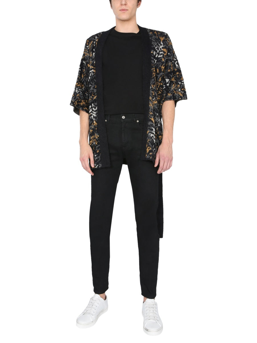 SAINT LAURENT Jacquard Knit Kimono for Men