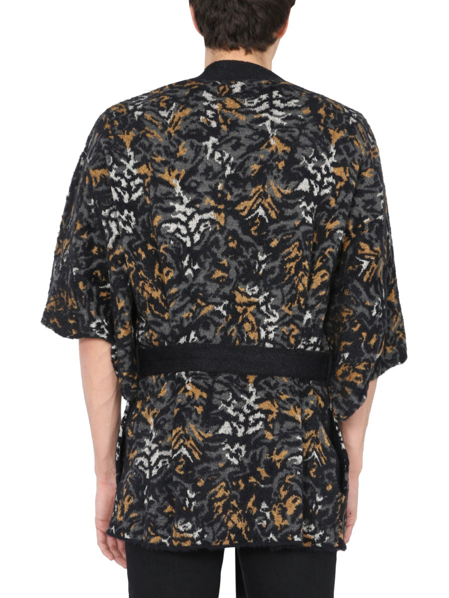 SAINT LAURENT Jacquard Knit Kimono for Men