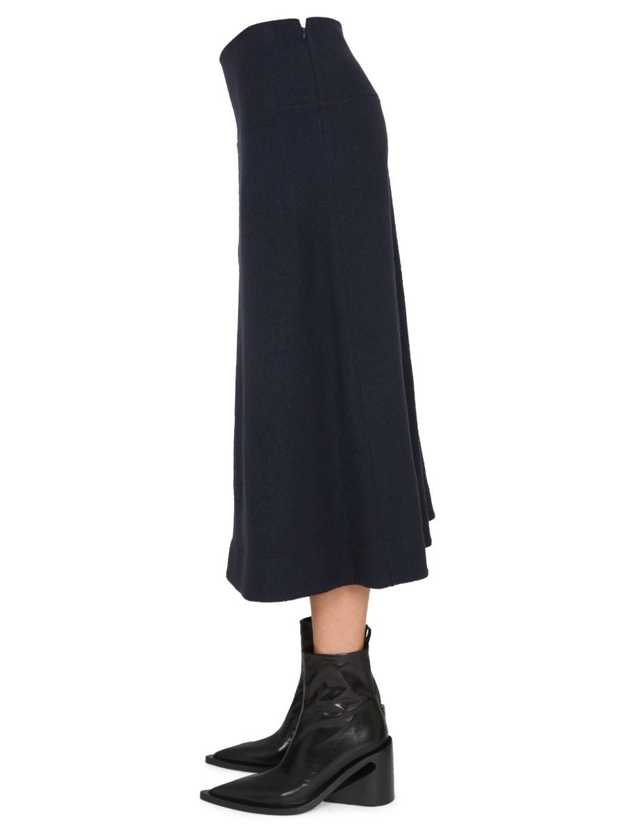 JIL SANDER Flared Wool Skirt