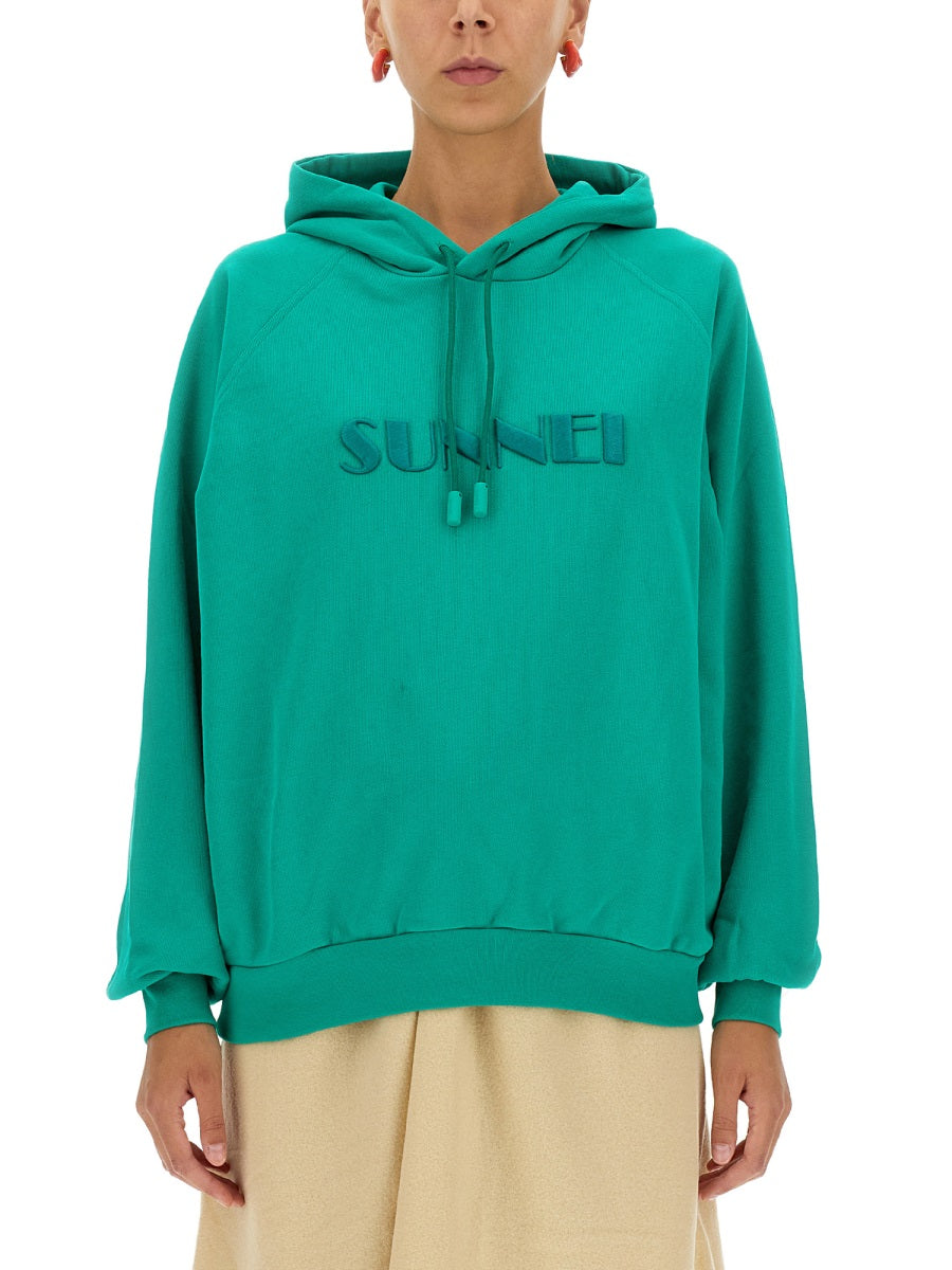 SUNNEI Unisex Logo Hoodie with Drawstring