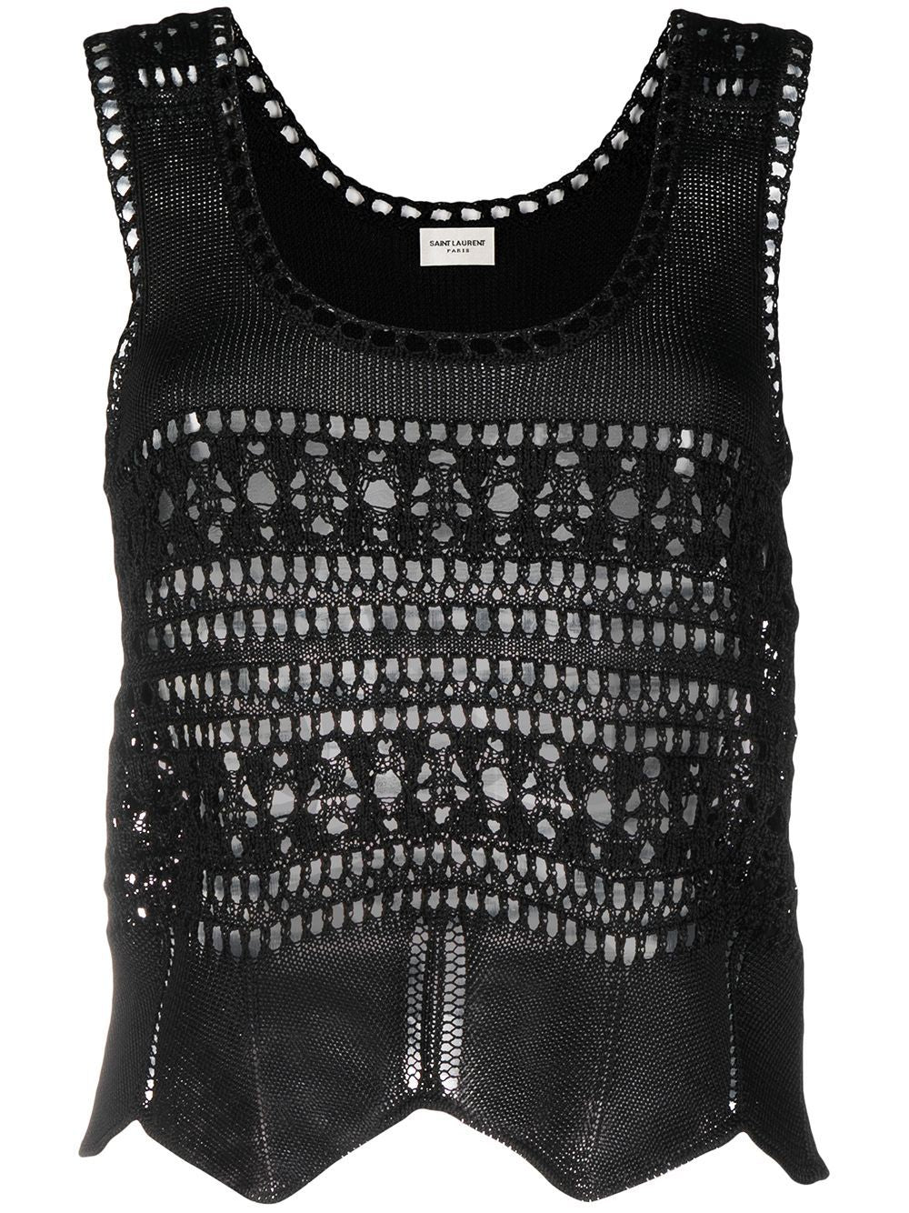 SAINT LAURENT Loose Crochet Tank Top