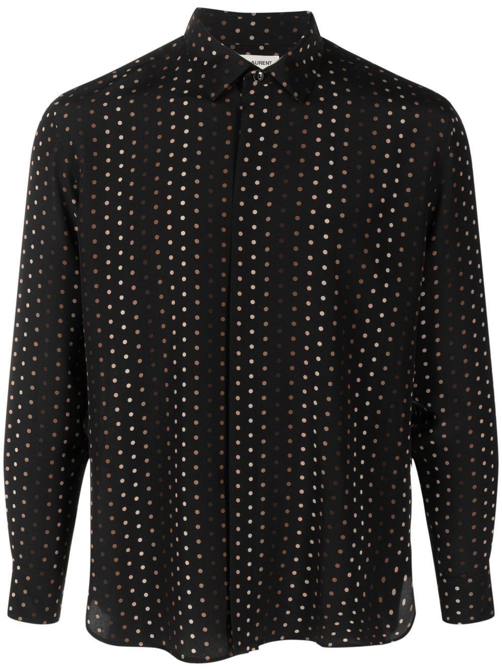 SAINT LAURENT Classic Silk Collar Shirt for Men