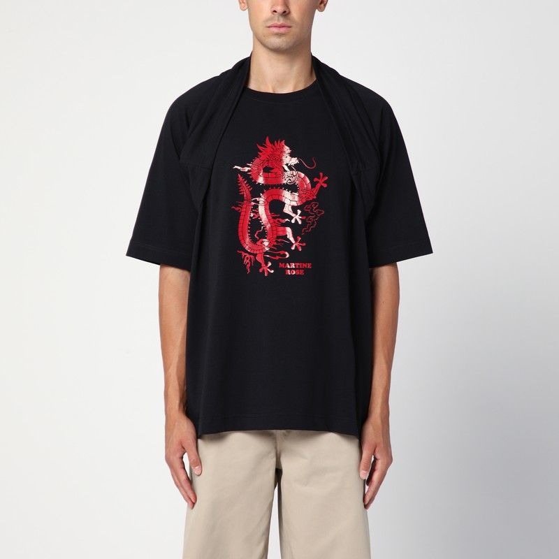 MARTINE ROSE Oversized T-Shirt Celebration with Print