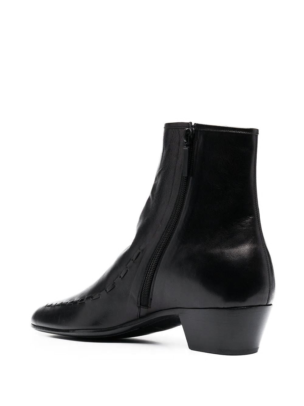 SAINT LAURENT Casey 40 Zip B Canguro Aniline Leather Boots for Men