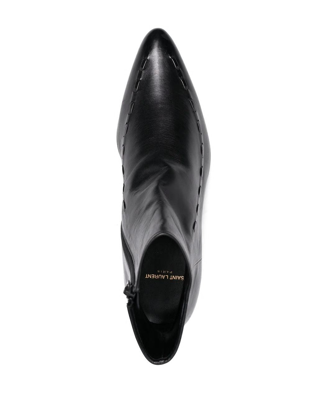 SAINT LAURENT Casey 40 Zip B Canguro Aniline Leather Boots for Men