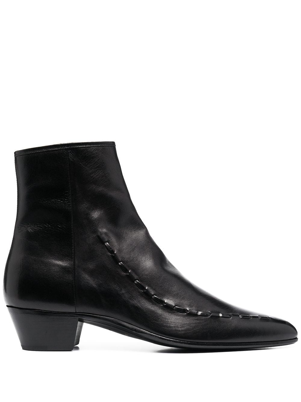 SAINT LAURENT Casey 40 Zip B Canguro Aniline Leather Boots for Men