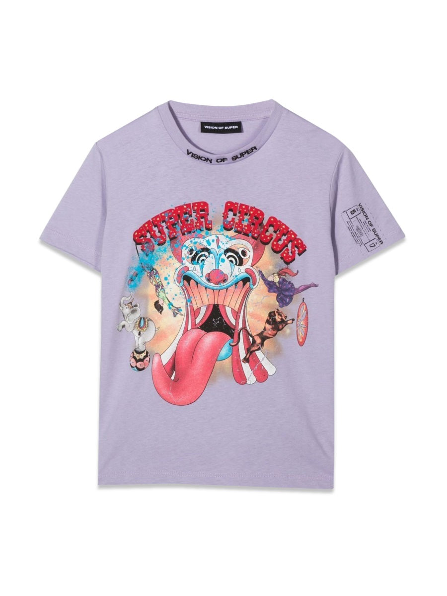 VISION OF SUPER Mini Kids T-Shirt with Fun Tongue Print