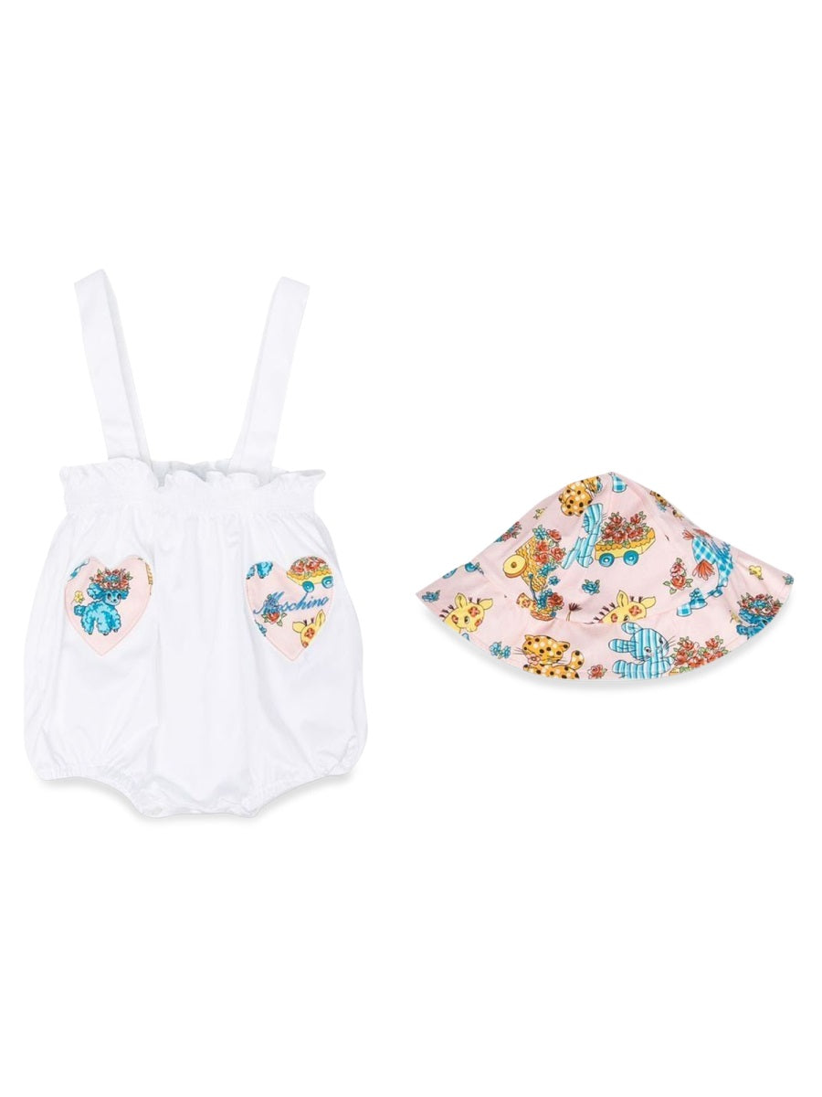 MOSCHINO Mini Baby Short & Hat Set