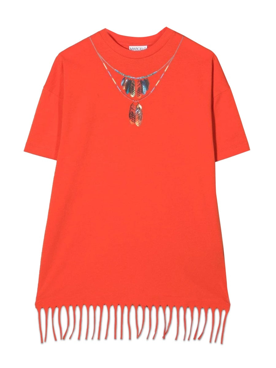 MARCELO BURLON COUNTY OF MILAN Mini Feather Fringe Dress
