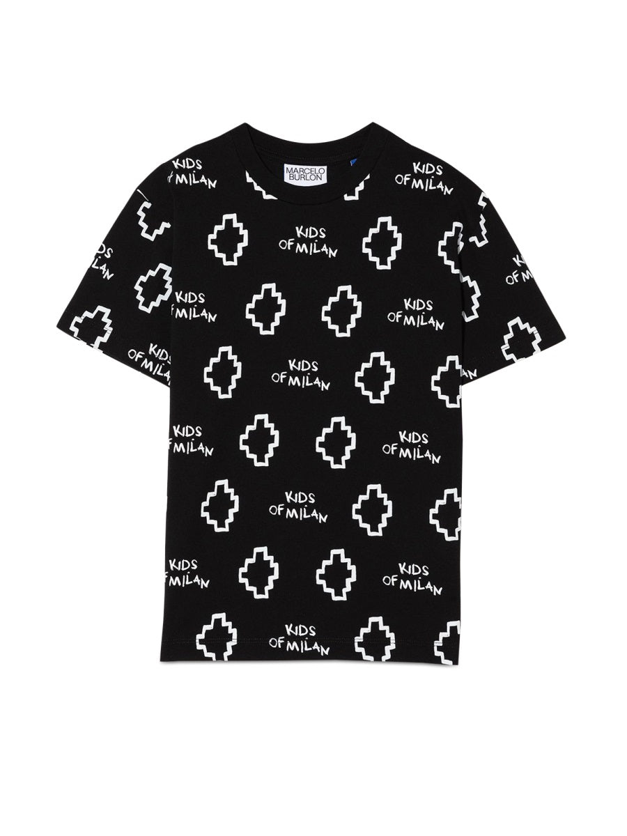 MARCELO BURLON COUNTY OF MILAN Mini Boys' Multicolor Wings T-Shirt - Short Sleeve