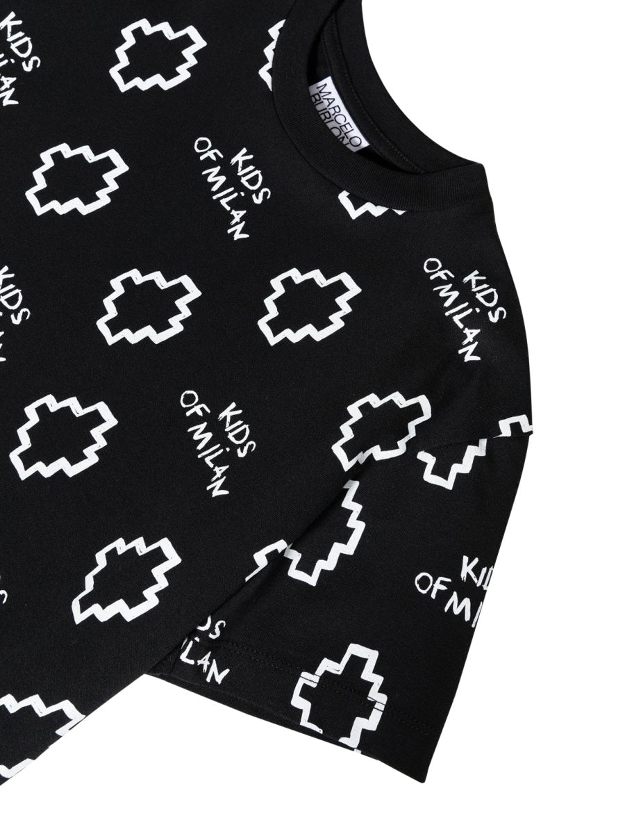 MARCELO BURLON COUNTY OF MILAN Mini Boys' Multicolor Wings T-Shirt - Short Sleeve