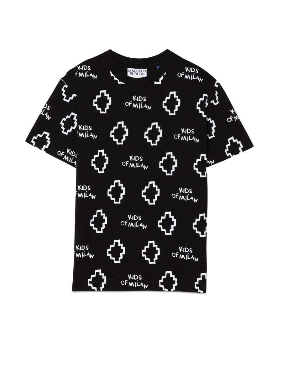 MARCELO BURLON COUNTY OF MILAN Mini Boys' Multicolor Wings T-Shirt - Short Sleeve