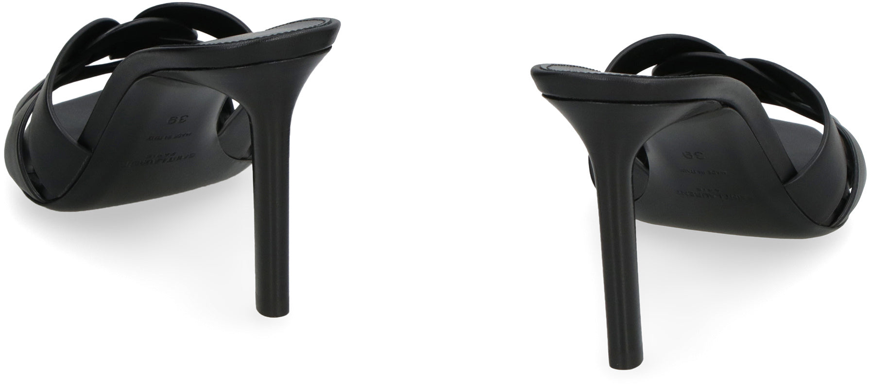 SAINT LAURENT Leather Tribute 85 Flat Sandals for Women