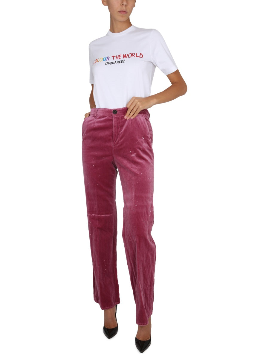 DSQUARED Logo Print T-Shirt for Women - FW22 Collection