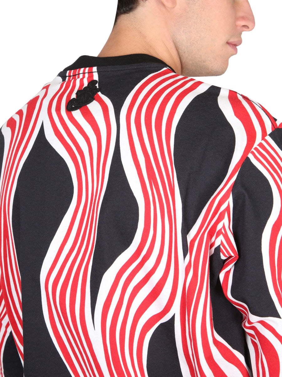 MONCLER GENIUS Short Sleeve Unisex T-Shirt - Crossbar Design