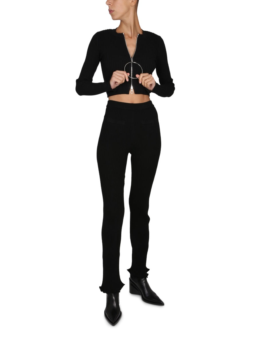 PACO RABANNE Flare Leggings with Elastic Waistband