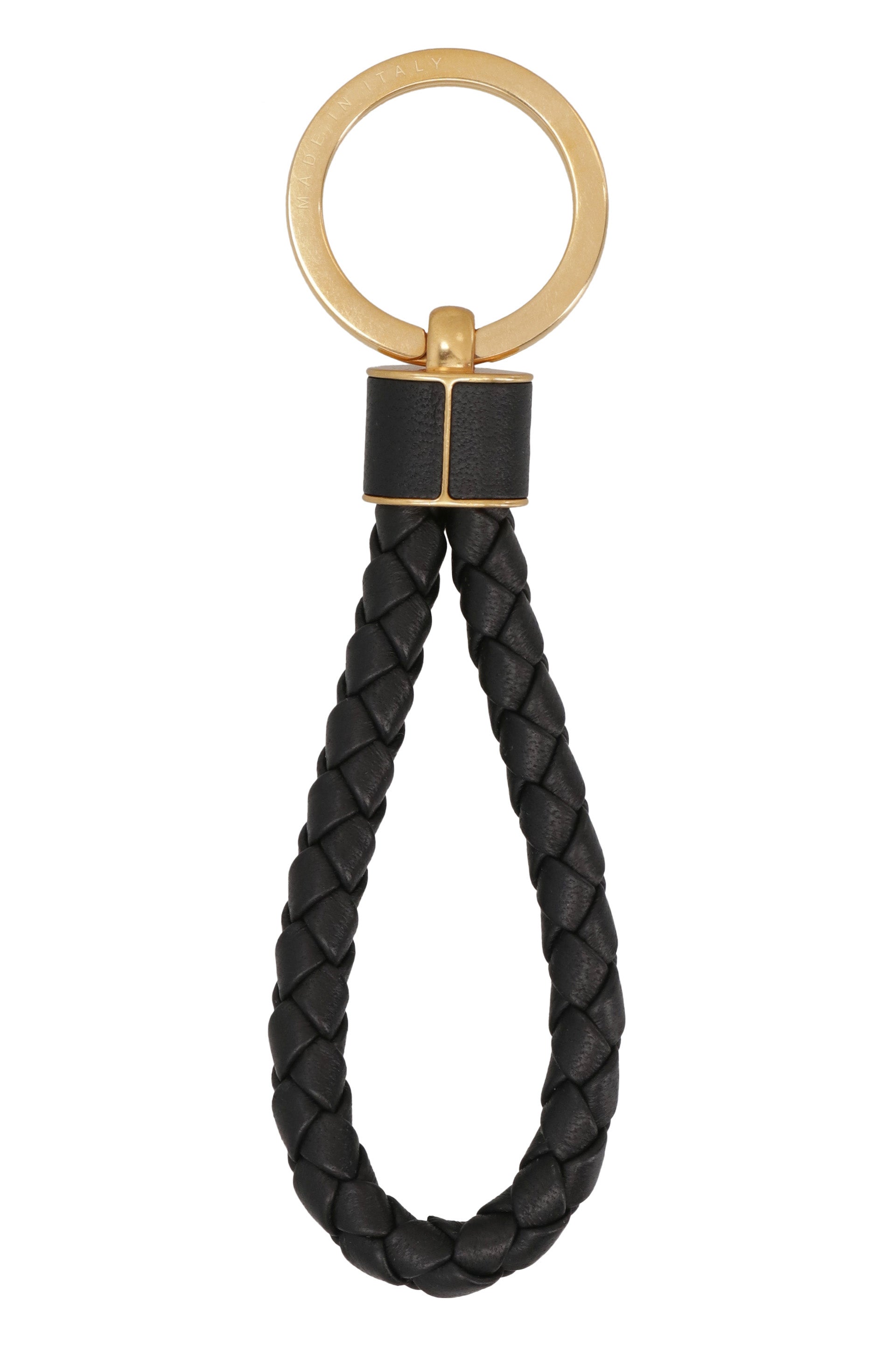 BOTTEGA VENETA Intrecciato Leather Key Ring