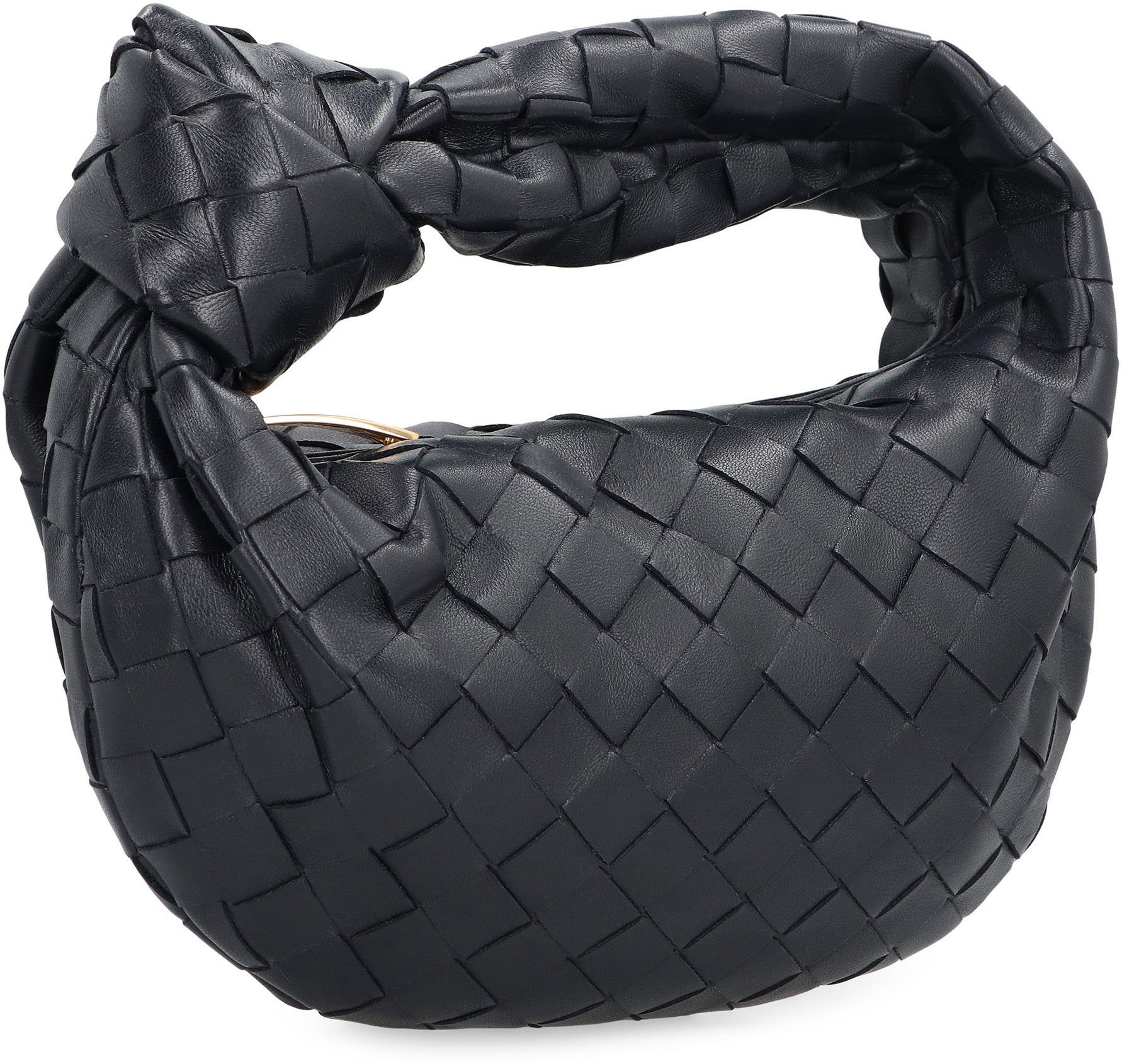 BOTTEGA VENETA Mini Lambskin Handbag with Interwoven Design