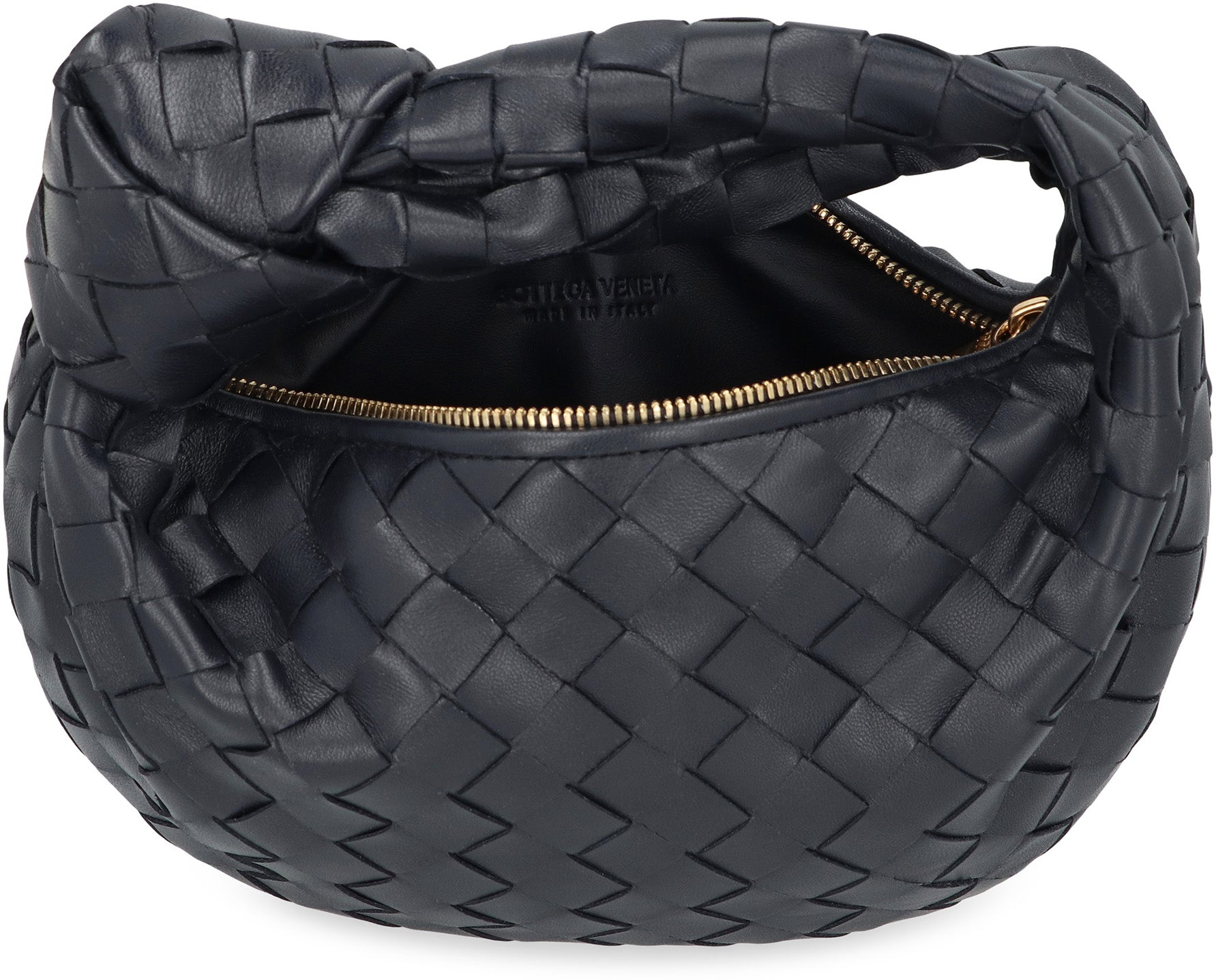 BOTTEGA VENETA Mini Lambskin Handbag with Interwoven Design