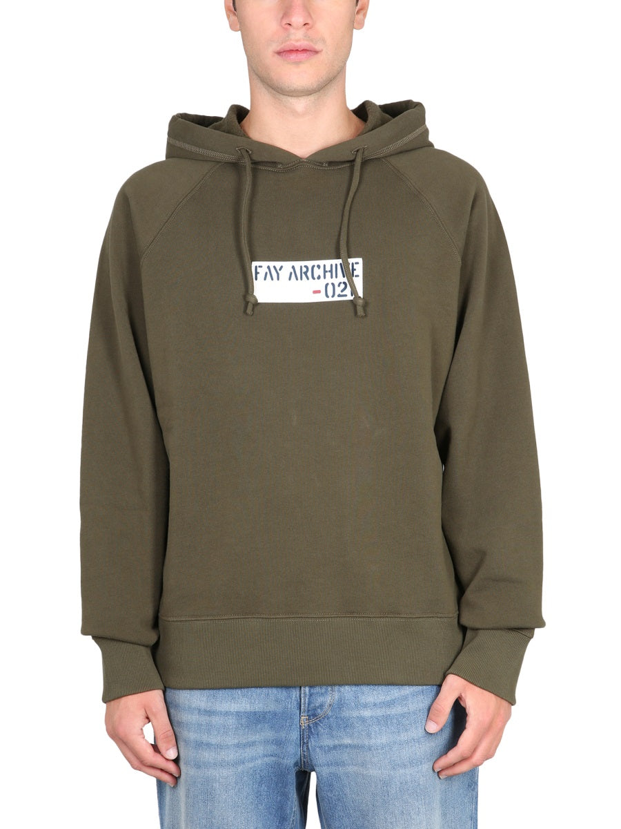 FAY Men's Archive Hooded Sweatshirt
