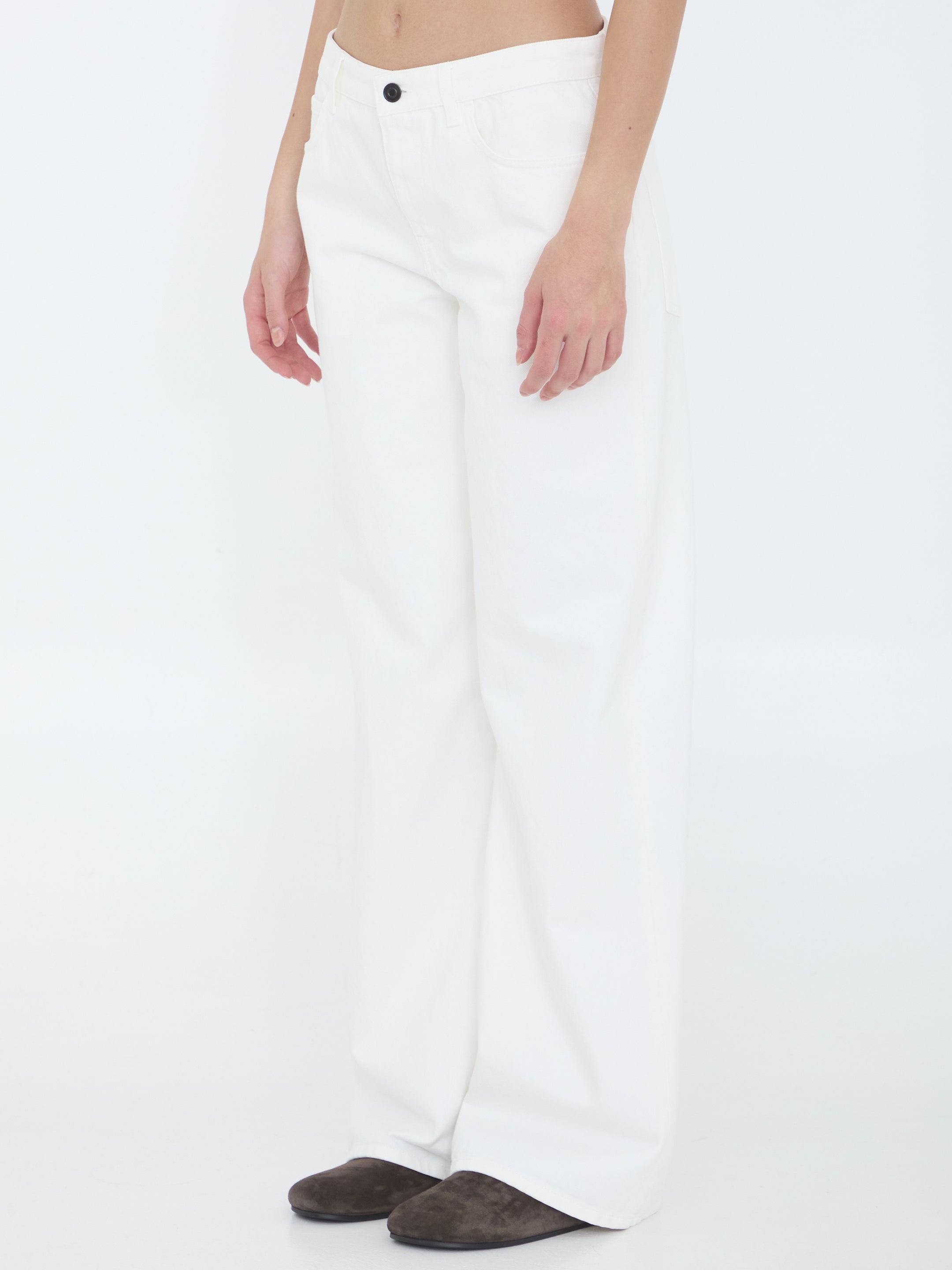 THE ROW Eglitta Low-Rise Wide Leg Jeans - Size 26