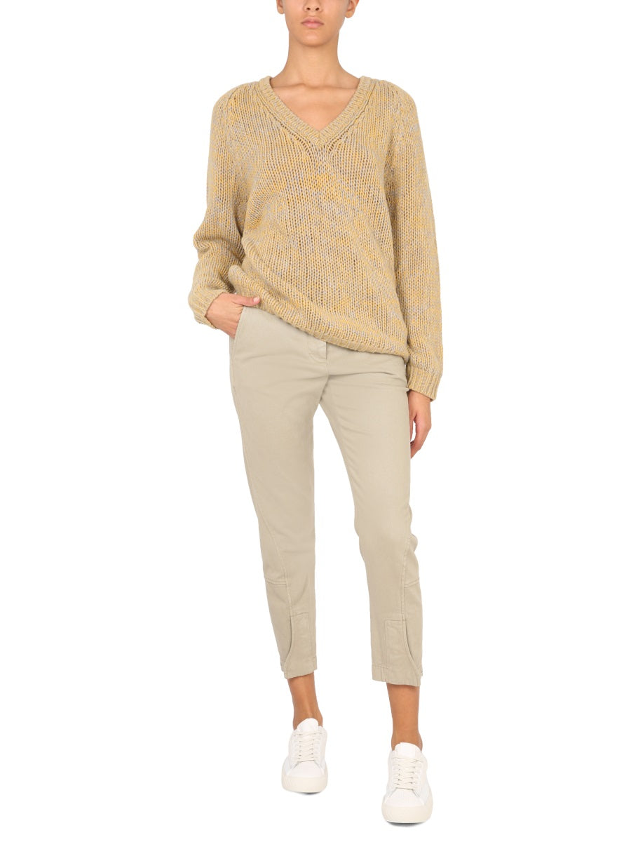 ASPESI Women's V-Neck Virgin Wool Sweater