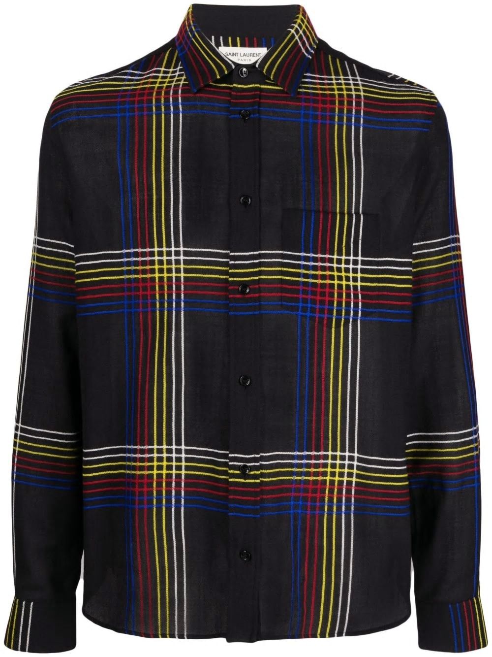 SAINT LAURENT Tailored Fit Checkered Shirt for Men