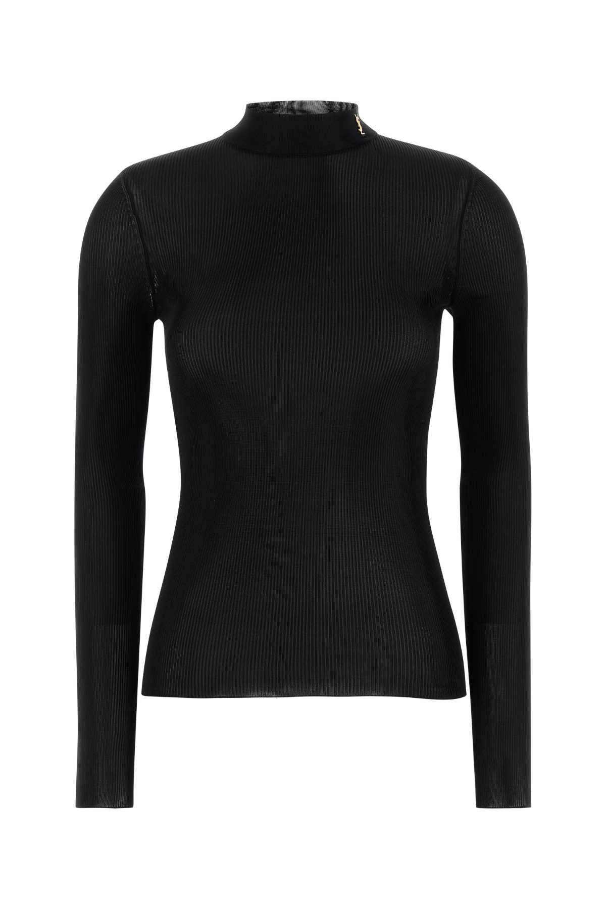 SAINT LAURENT Silk Top with Second Skin Fit