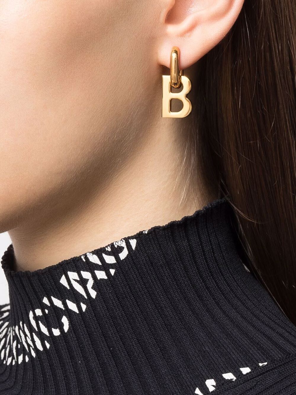 BALENCIAGA Mini Chain Pendant Earrings