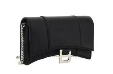 BALENCIAGA Mini Silk Satin Foldover Handbag