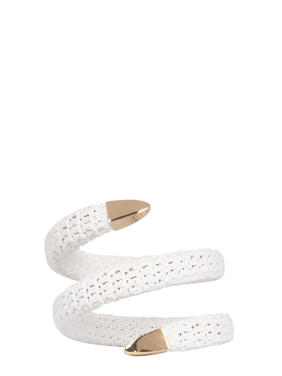 BOTTEGA VENETA Crochet Covered Spiral Bracelet for Women