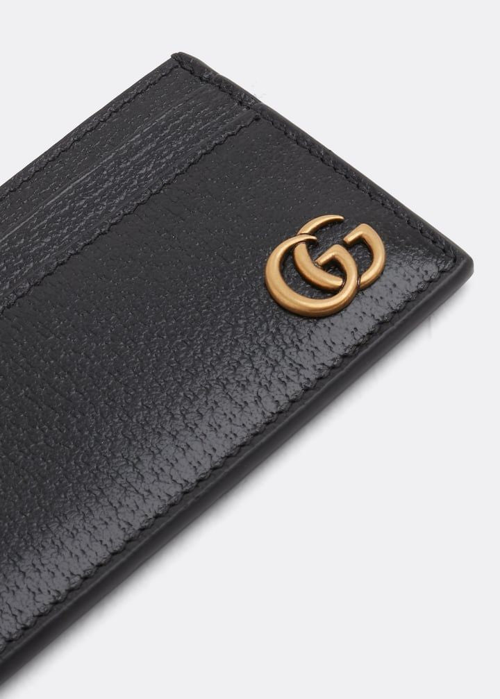 GUCCI Leather GG Marmont Mini Card Holder