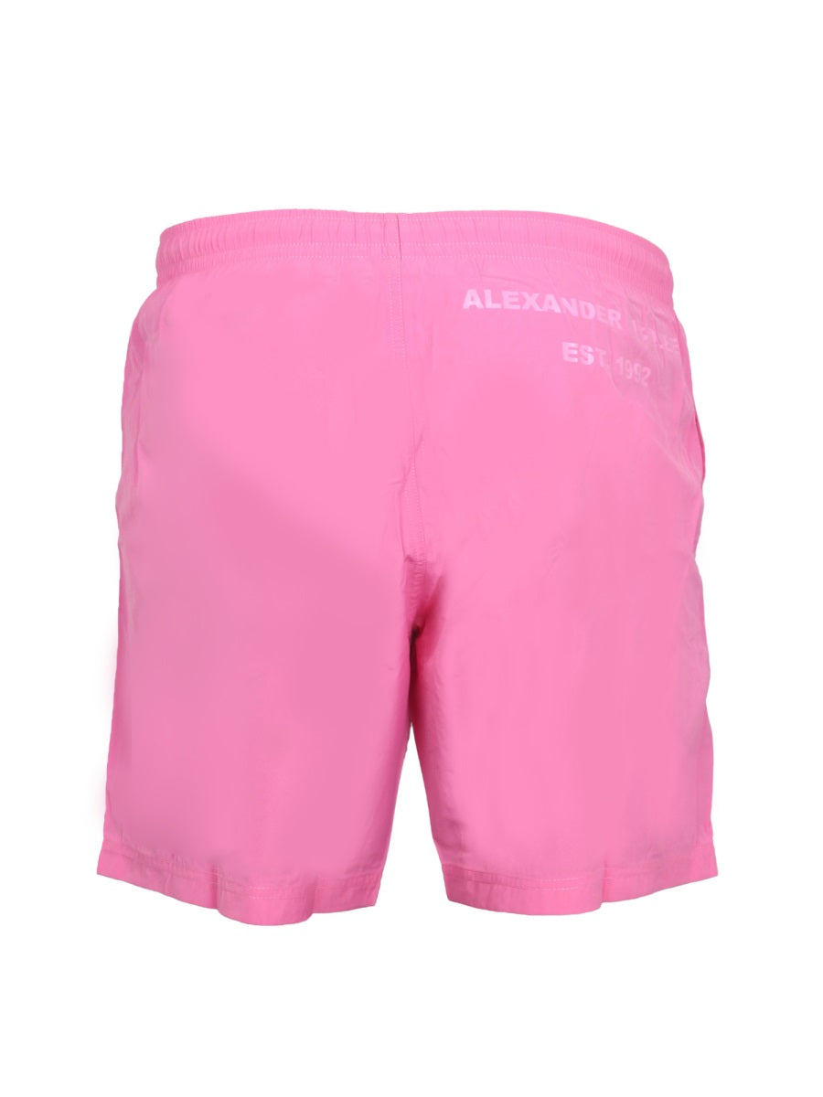 ALEXANDER MCQUEEN Logo Print Swim Trunks