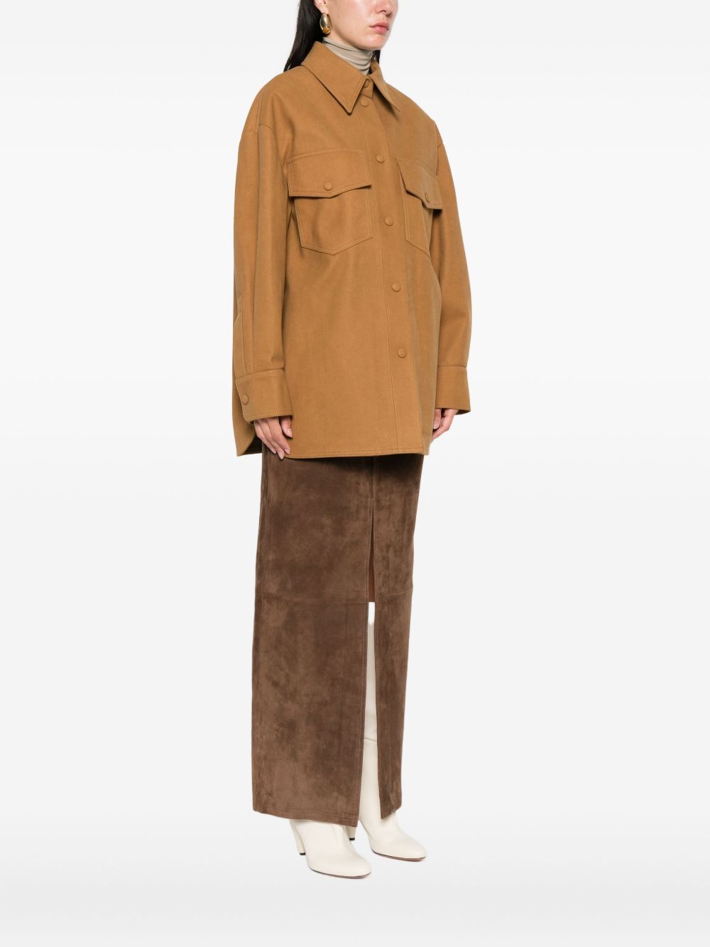 STELLA MCCARTNEY Faux Suede Leather Overshirt for Women