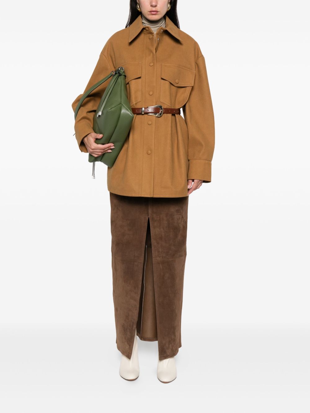 STELLA MCCARTNEY Faux Suede Leather Overshirt for Women