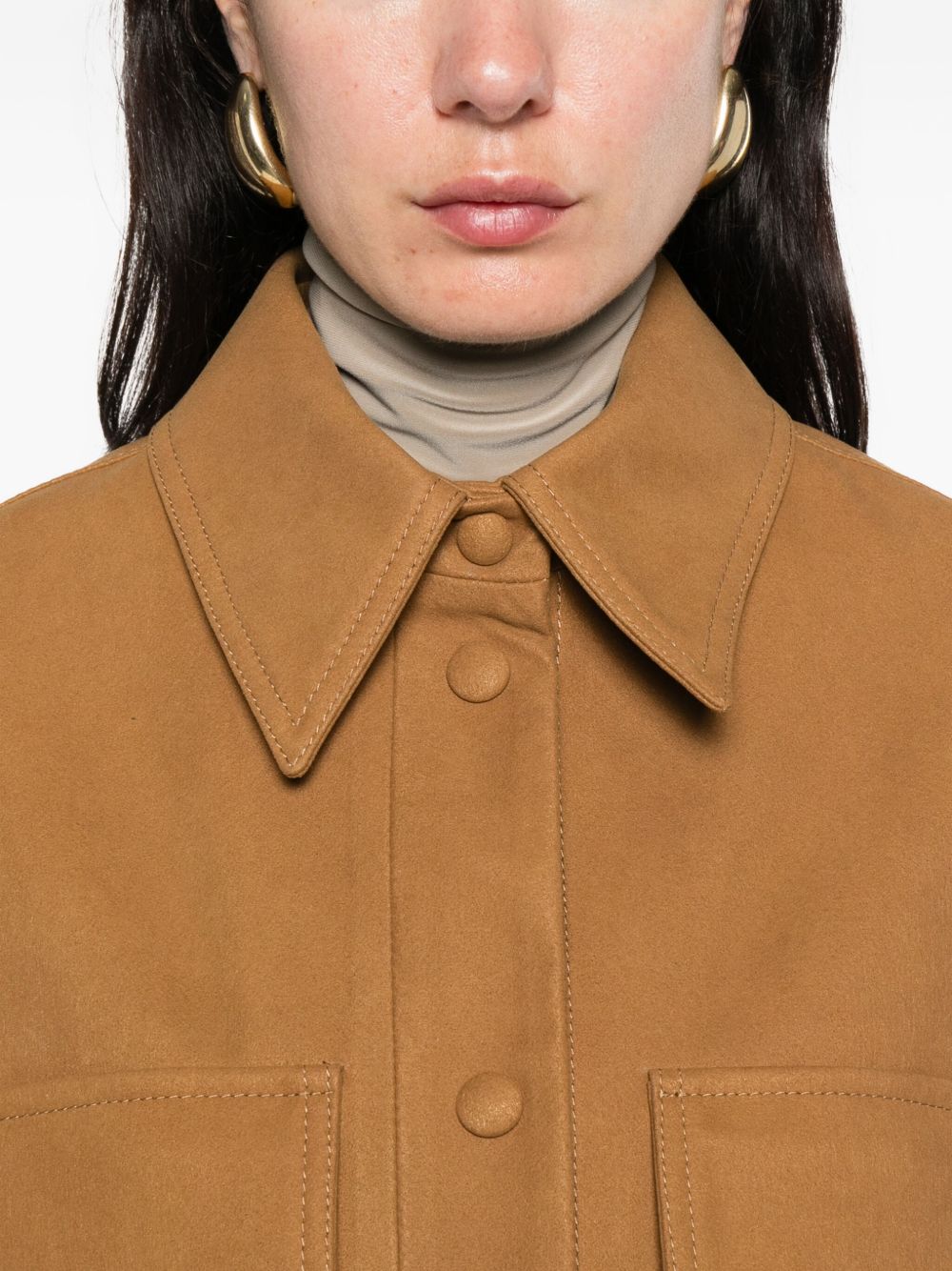 STELLA MCCARTNEY Faux Suede Leather Overshirt for Women