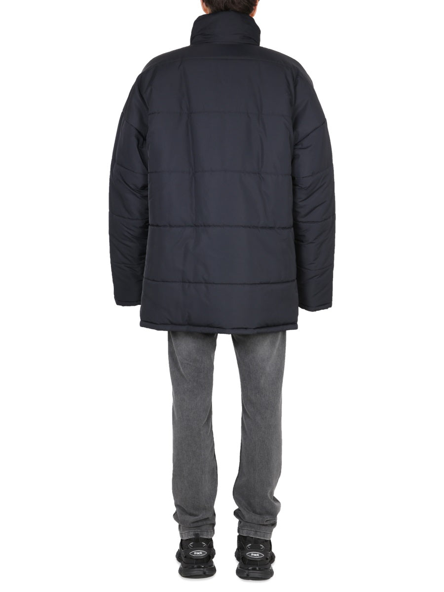 BALENCIAGA Reversible Men’s Jacket with High Neck and Hood