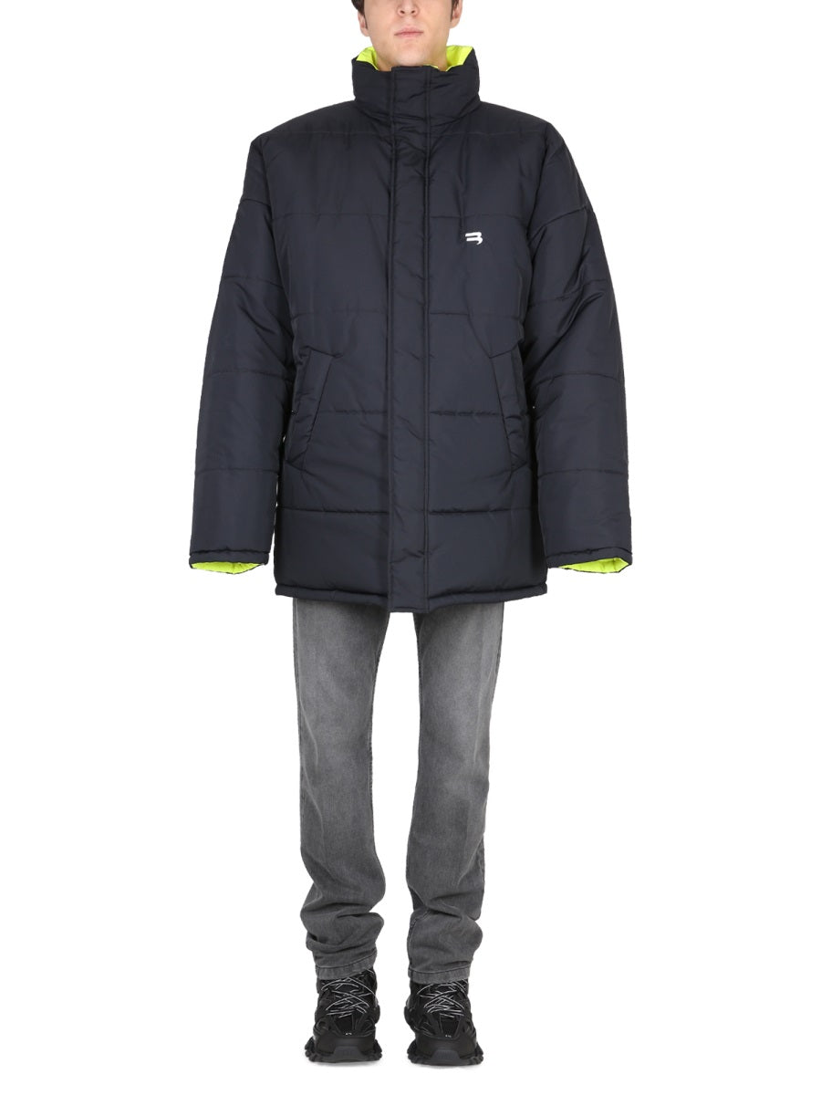 BALENCIAGA Reversible Men’s Jacket with High Neck and Hood