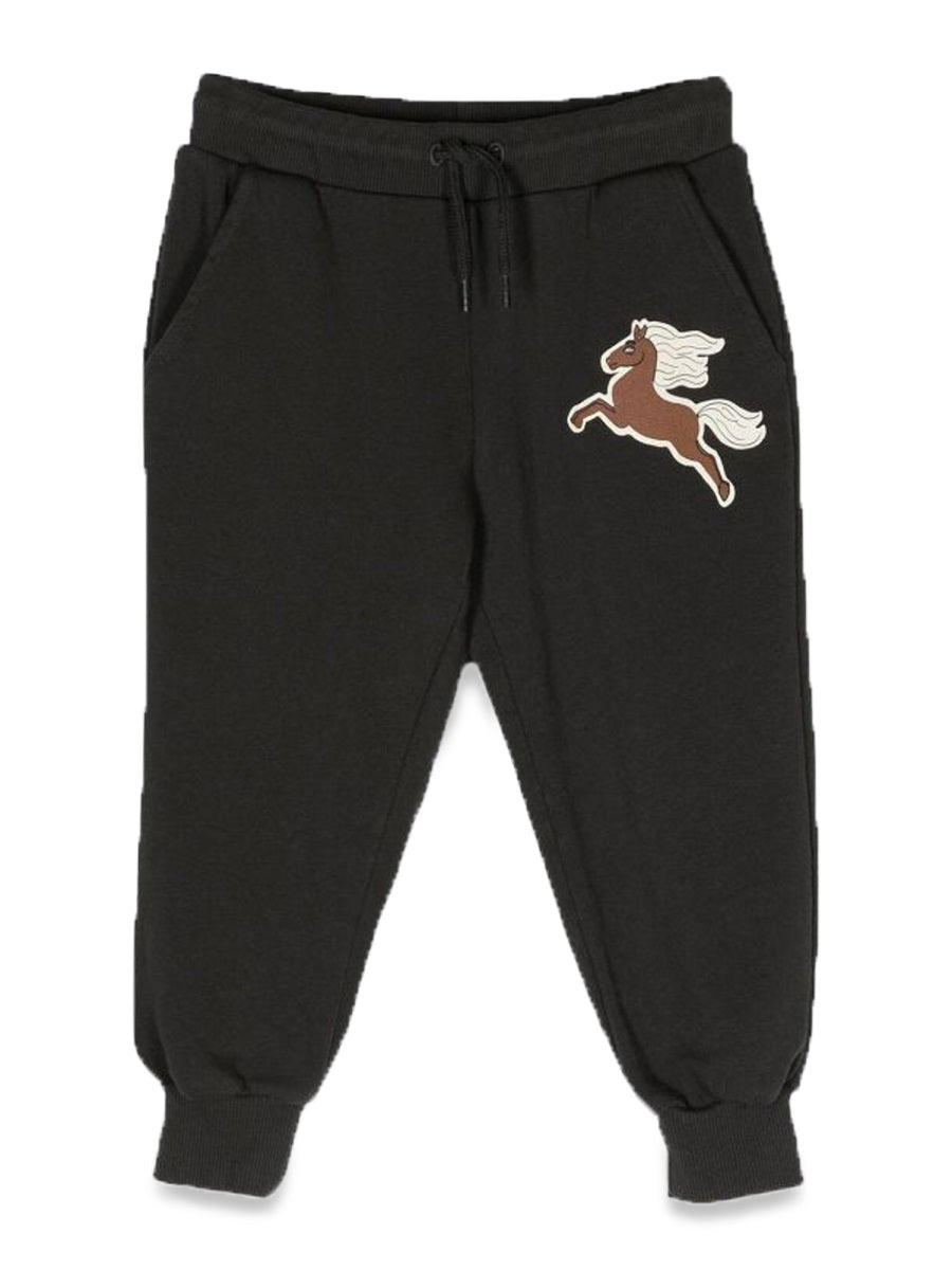 MINI RODINI Mini Horses Organic Cotton Sweatpants for Kids