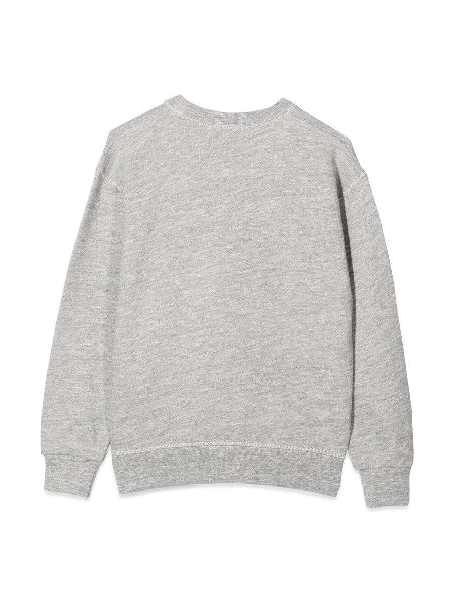 DSQUARED Crewneck Sweatshirt with Front Leaf Print - Kids