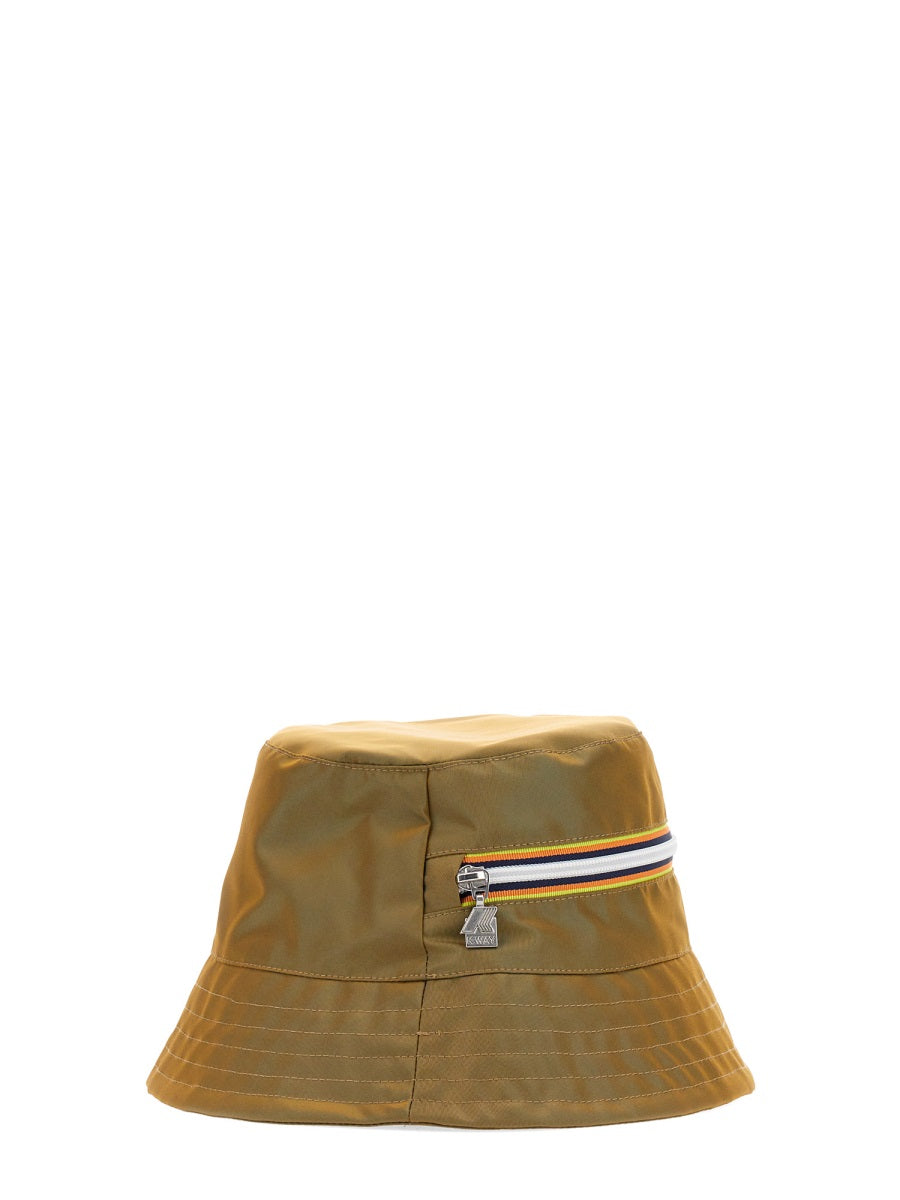 K-WAY Bucket Hat with Zipper Logo