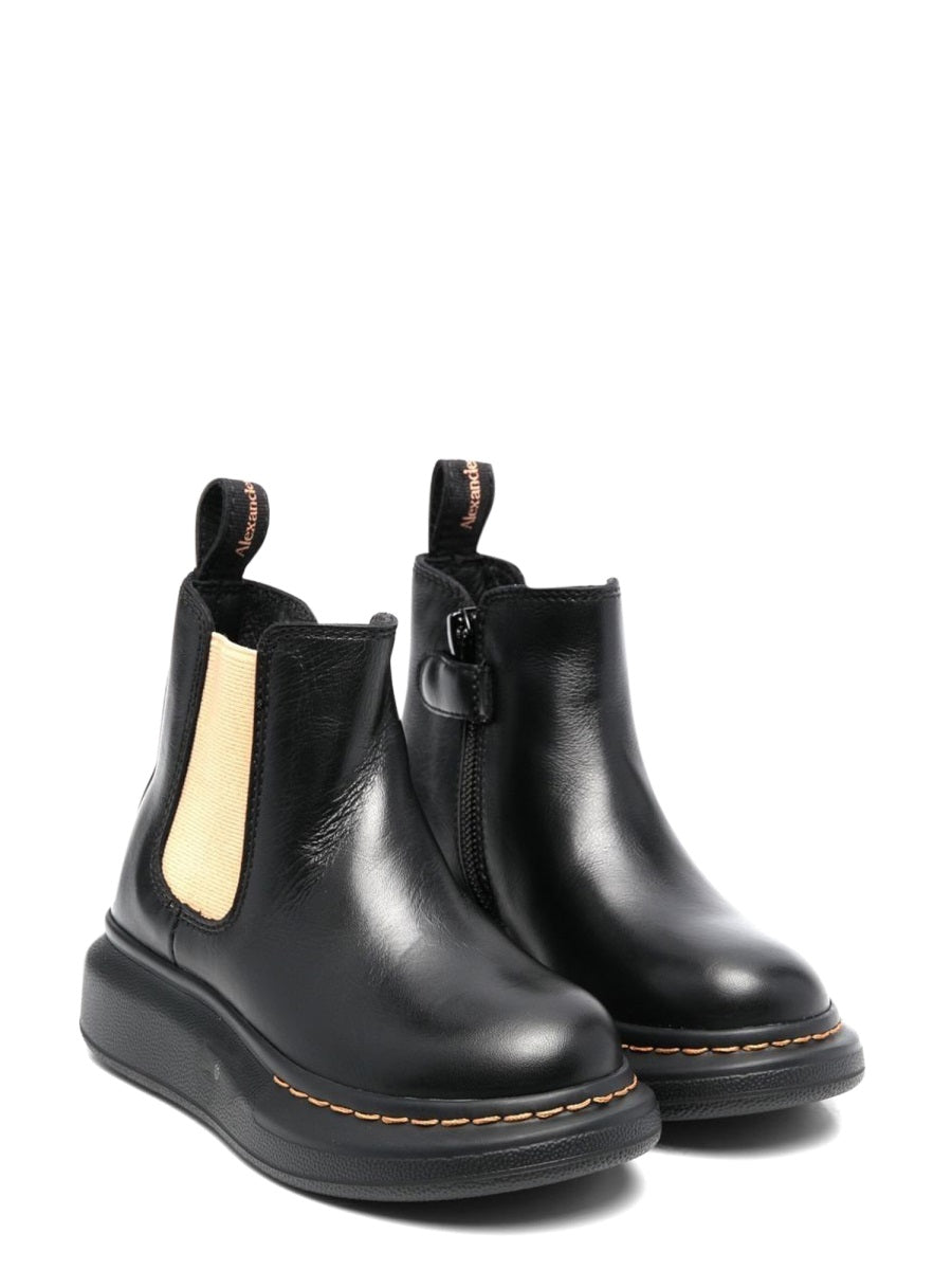 ALEXANDER McQUEEN Mini Ankle Boot with Contrasting Elastic