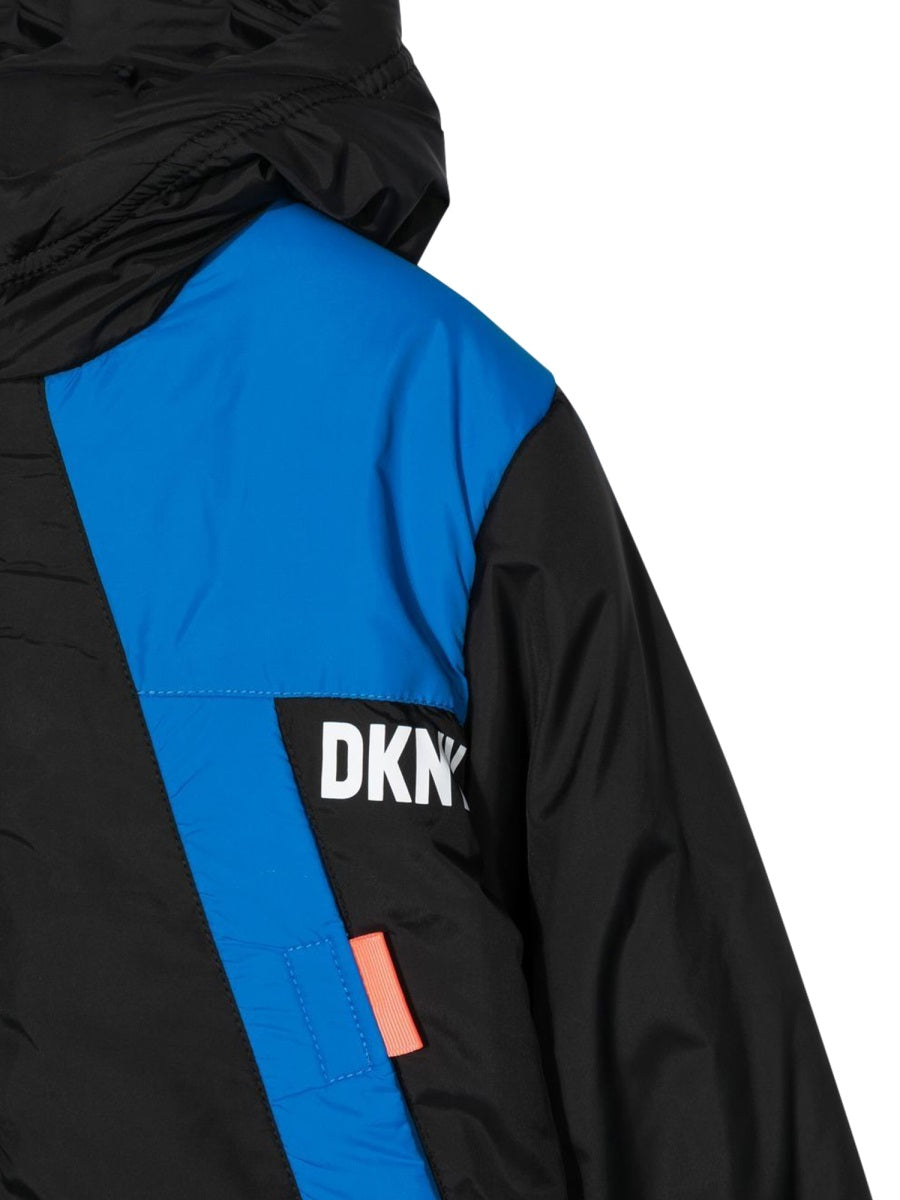 DKNY Two-Tone Down Jacket with Hood for Boys