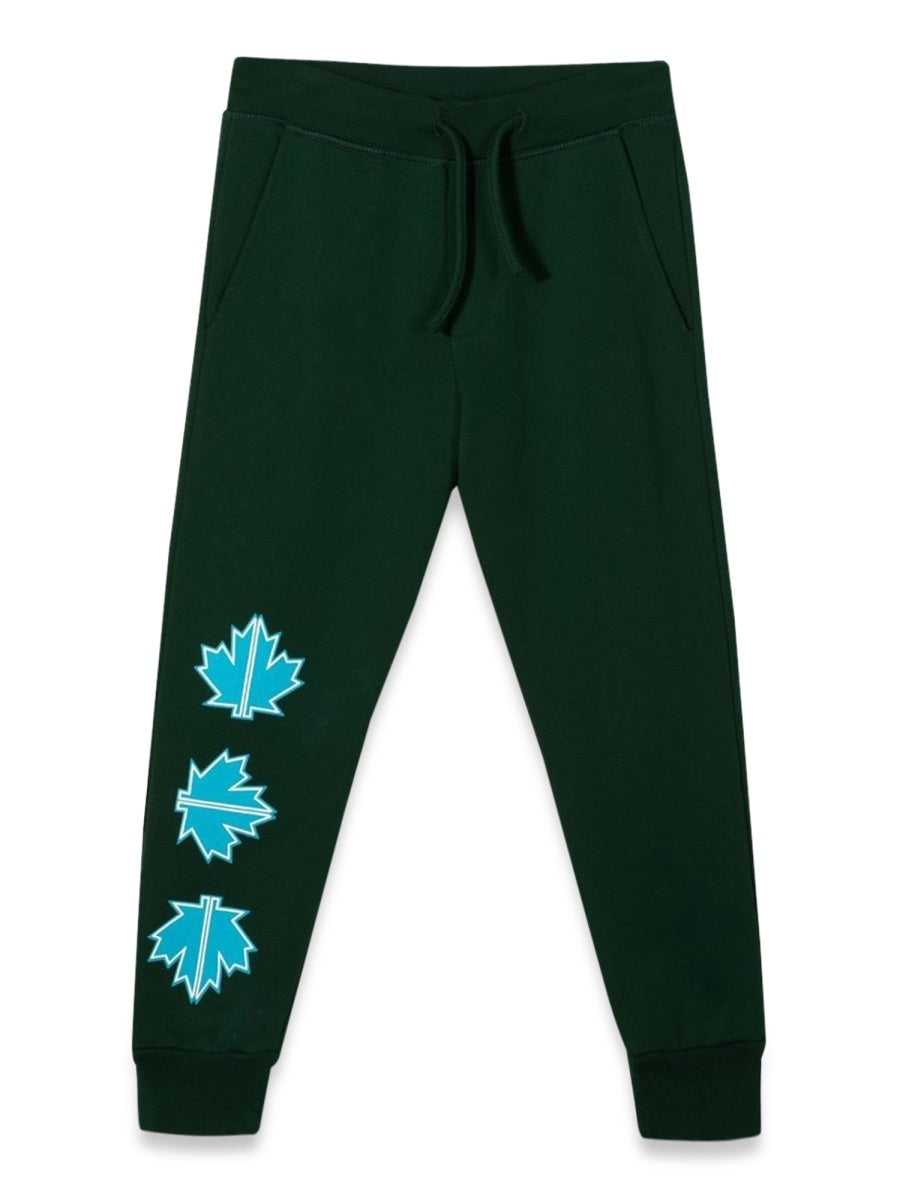 DSQUARED Mini Plush Pants with Leaf Logo